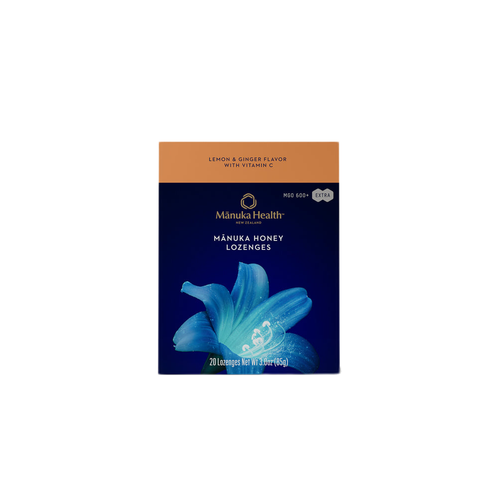 Mānuka Honey Lozenges, Lemon & Ginger With Vitamin C