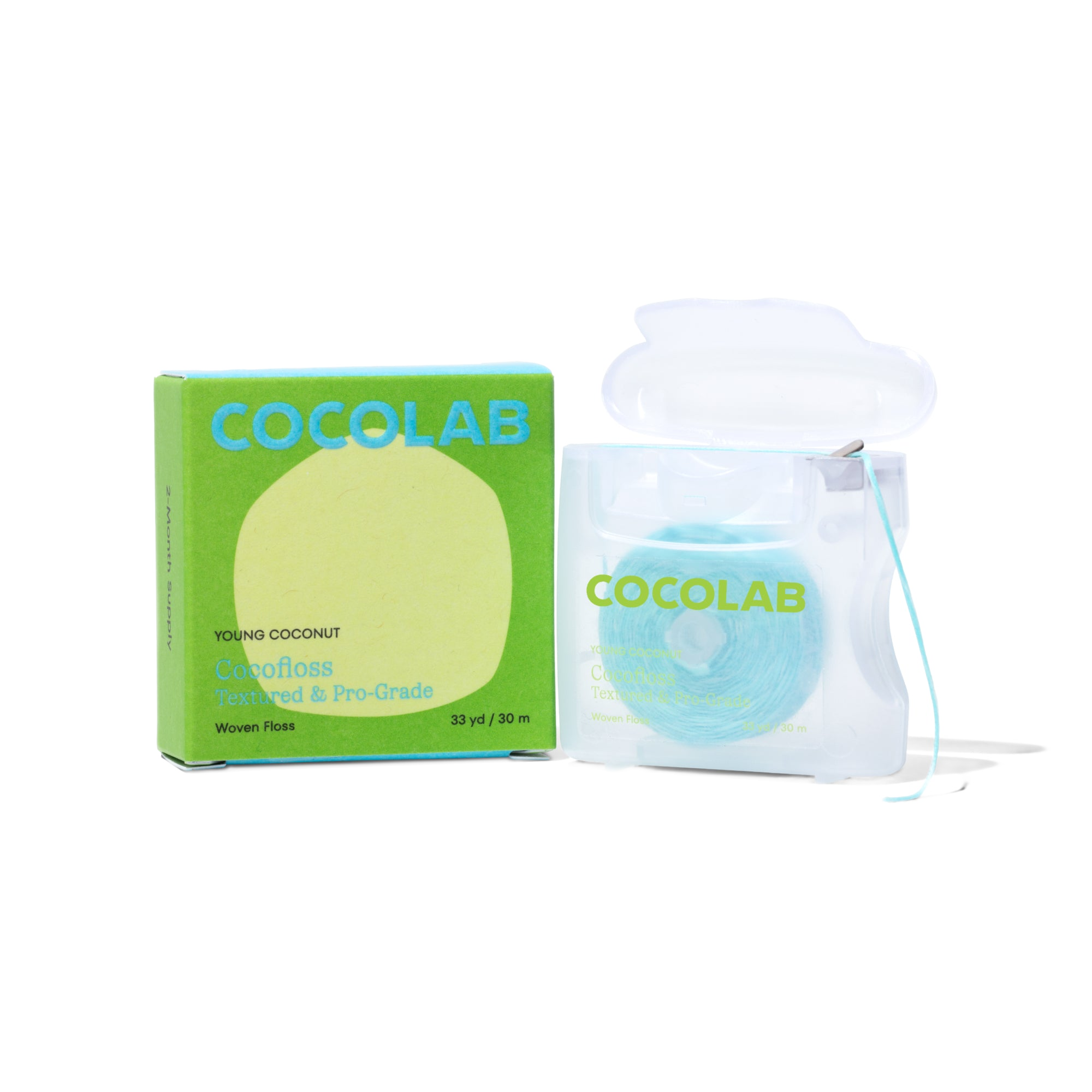 Cocolab Cocofloss Refillable Dental Floss 33 Yd - Young Coconut