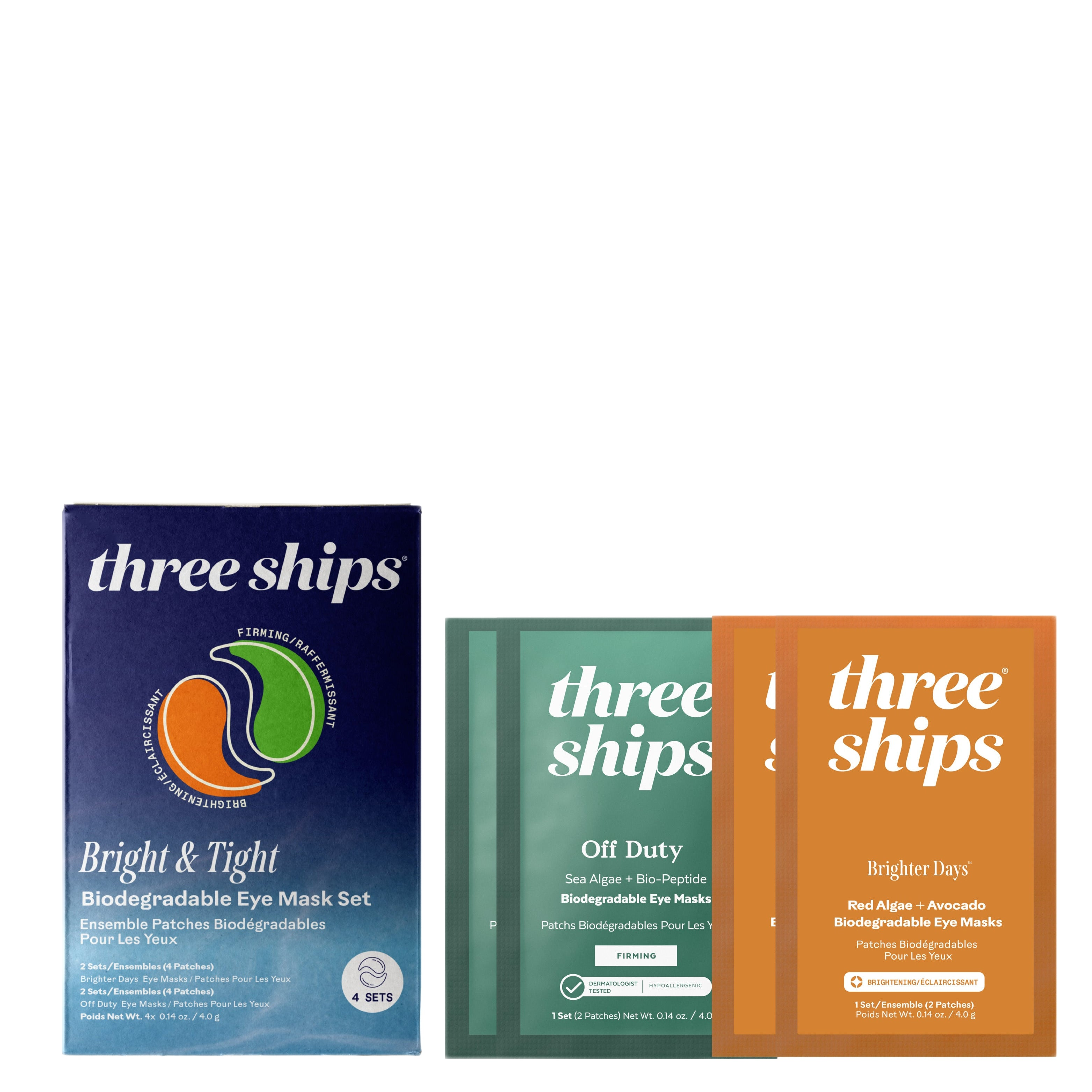 Bright & Tight Biodegradable Eye Mask Quartet