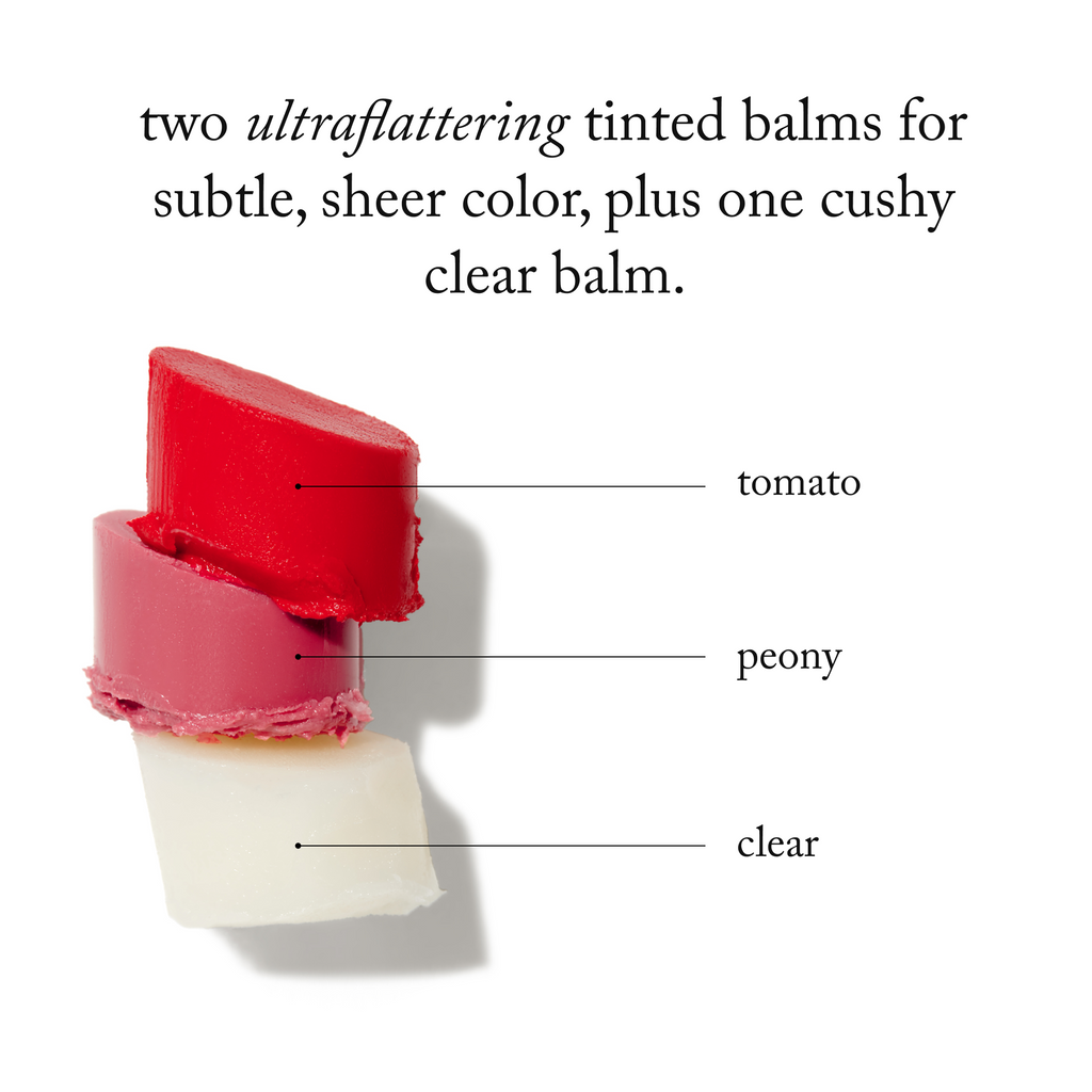 Goop-GOOPGENES Clean Nourishing Lip Balm Trio-Makeup-lipbalmtrio1_imgCarousel_colors-The Detox Market | Clear/Tomato/Peony