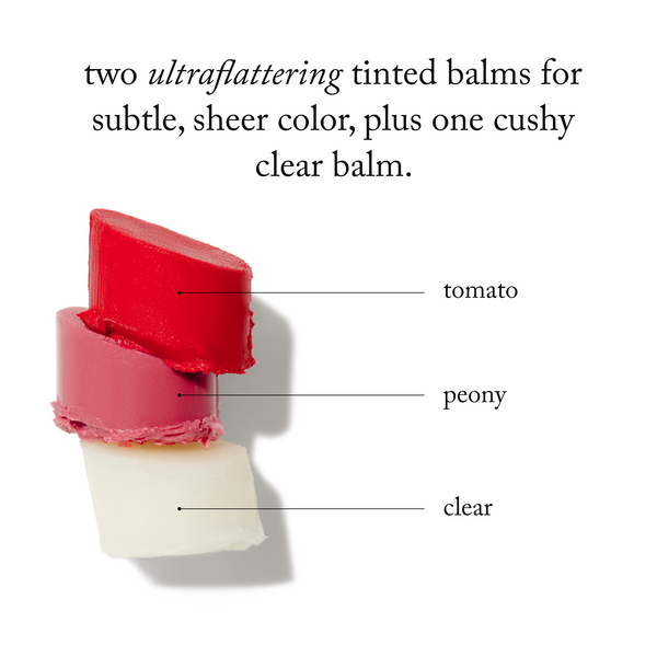 Goop-GOOPGENES Clean Nourishing Lip Balm Trio-Makeup-lipbalmtrio1_imgCarousel_colors-The Detox Market | Clear/Tomato/Peony