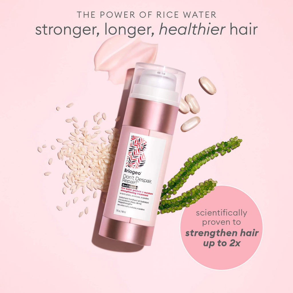 Briogeo-Don't Despair, Repair! Rice Water Protein + Moisture Strengthening Hair Treatment for Dry + Damaged Hair-