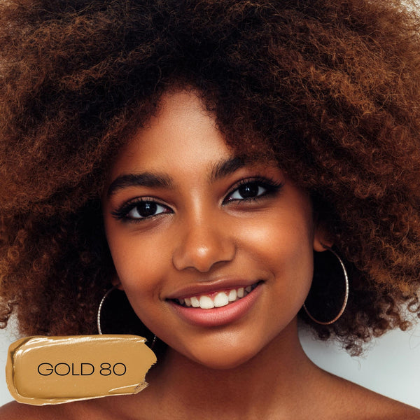 Blurring Ceramide Cream Foundation - Makeup - MOB Beauty - 02_PDP_MOBBEAUTY_BCCF_GOLD80_LIFESTYLE - The Detox Market | GOLD 80 meidum brown with gold undertones