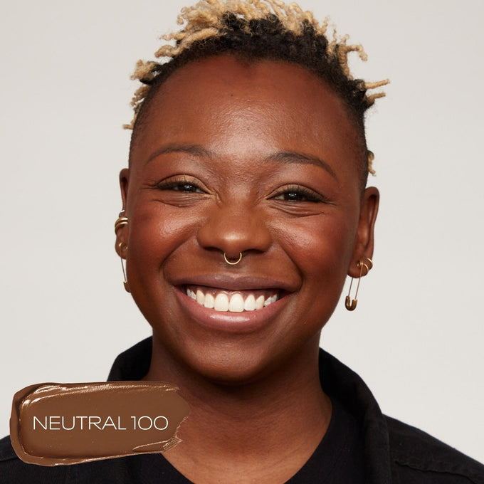 Blurring Ceramide Cream Foundation - Makeup - MOB Beauty - 03_PDP_MOBBEAUTY_BCCF_NEUTRAL100_LIFESTYLE - The Detox Market | NEUTRAL 100 deep espresso with neutral undertones