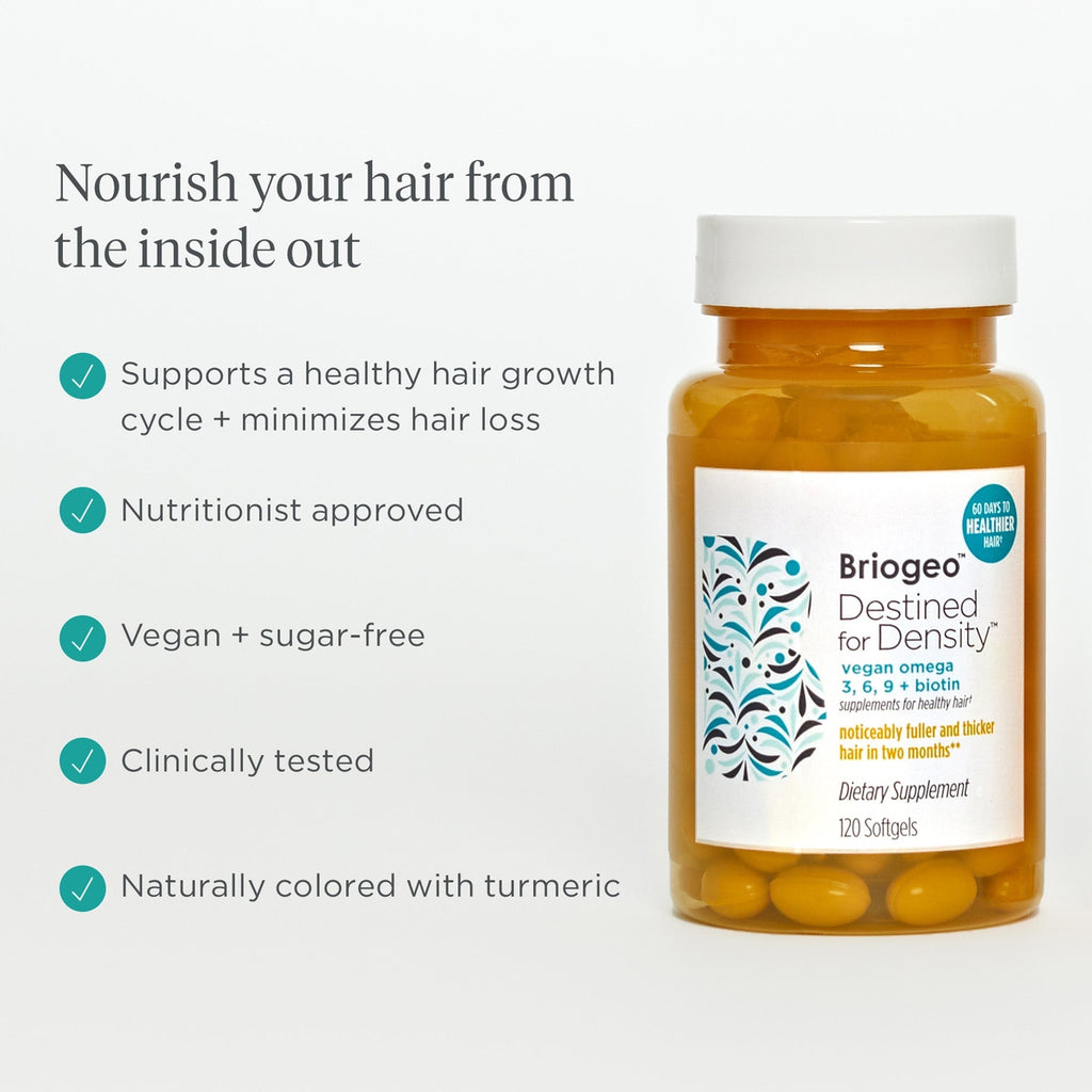 Briogeo-Destined For Density Vegan Omega 3, 6, 9 + Biotin Supplements For Healthy Hair-