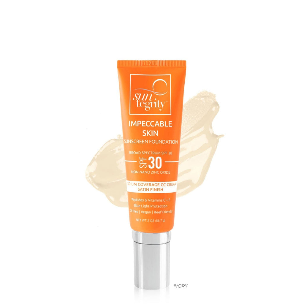 Suntegrity-Impeccable Skin SPF 30-Makeup-1ImpeccableSkinwSwatch-Ivory-The Detox Market | Ivory