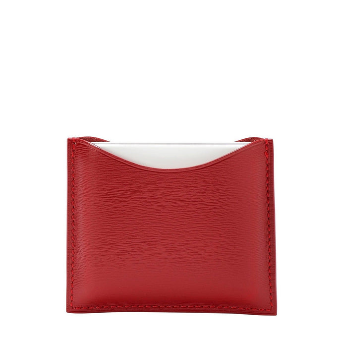 La bouche rouge, Paris-Refillable Fine Leather Compact Case - Red-