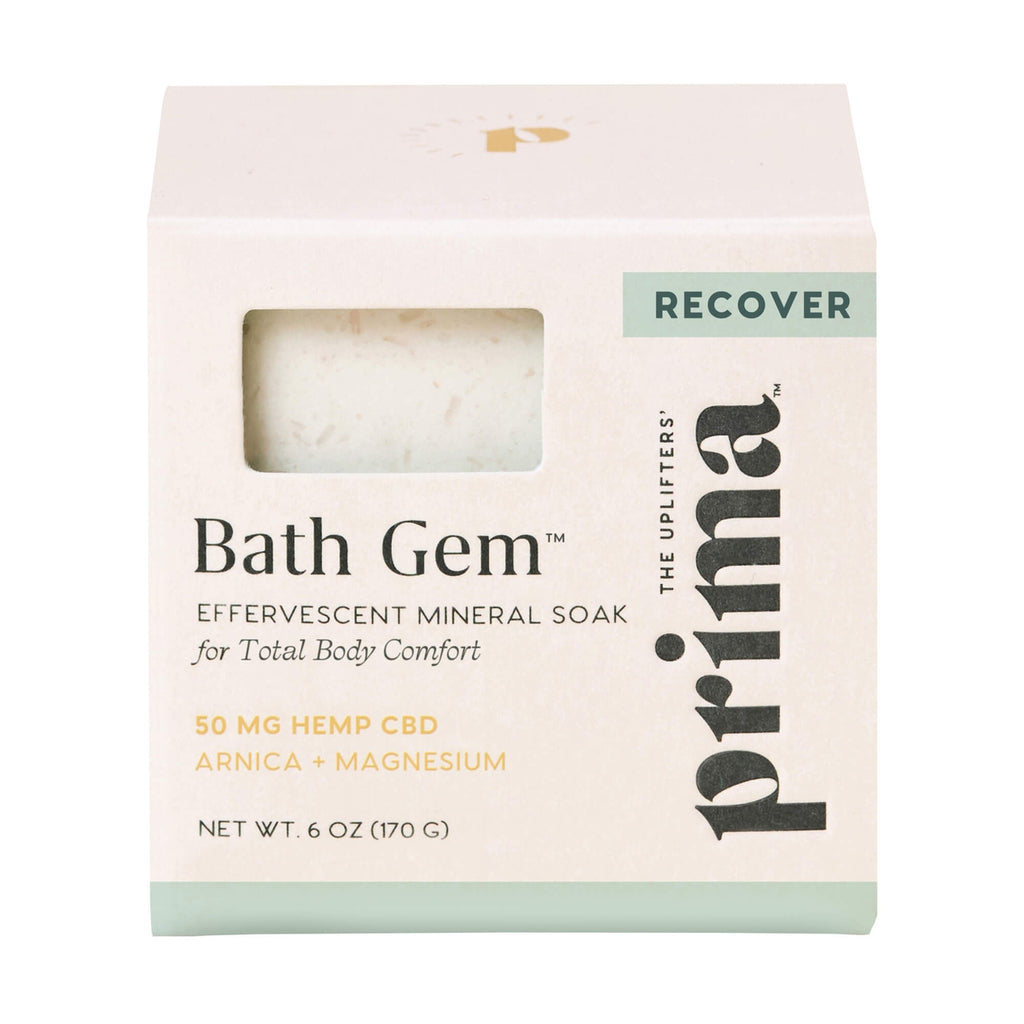 Prima-Recover Bath Gem | 50mg CBD Extra-Strength Bath Soak with Arnica & Magnesium-