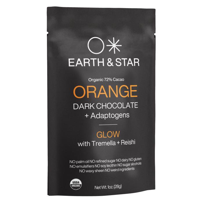 Earth & Star-Orange Dark Chocolate + Functional Mushroom Extracts-