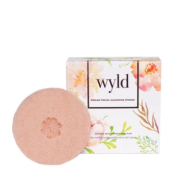 Wyld Skincare-French Pink Clay Konjac Sponge-