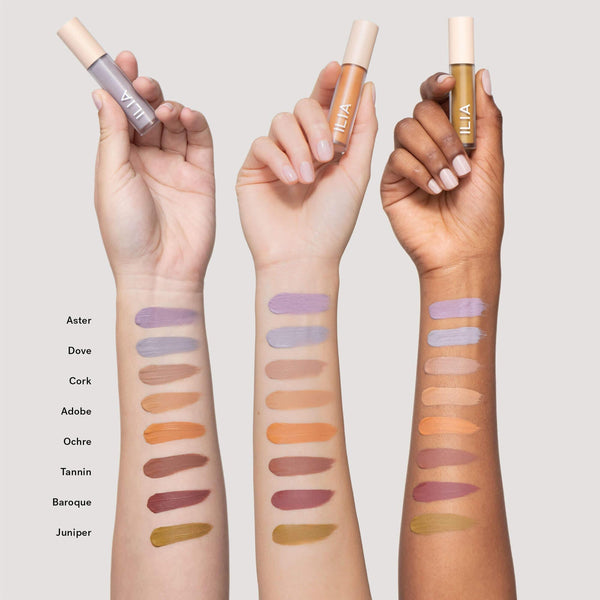 Liquid Powder Matte Eye Tint - Makeup - ILIA - Liquid-Powder-Matte_Arm_Swatches - The Detox Market | Always