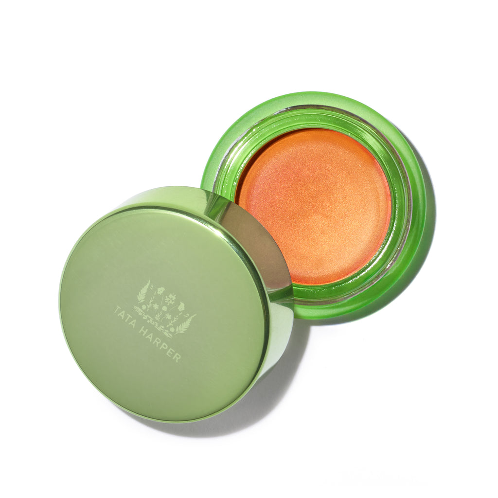 Cream Blush - Makeup - Tata Harper - Lucky-Cream-Blush-PDP-2022 - The Detox Market | Lucky - bronzy orange with a satin shimmer finish