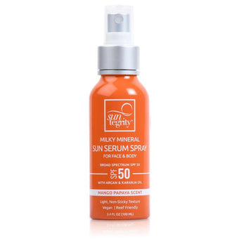 Suntegrity-Milky Mineral Sun Serum Spray SPF 50-Sun Care-MilkyMineralSunSerumSprayFront-The Detox Market | 