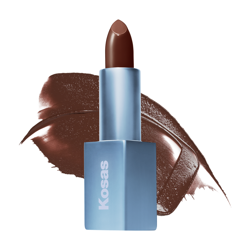Kosas-Weightless Lip Color Nourishing Satin Lipstick-Subconscious - rich warm brown-