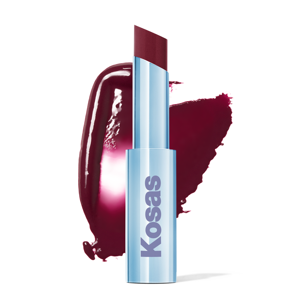 Kosas-Wet Stick Moisture Lip Shine-Bikini Blaze - cool vibrant magenta-