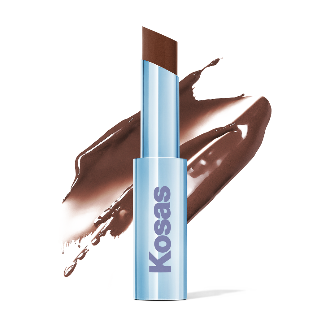 Kosas-Wet Stick Moisture Lip Shine-Cinnamon Spritz - warm rich brown-