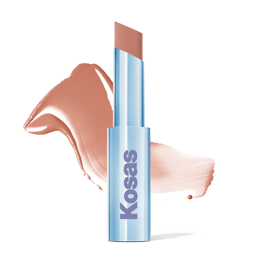 Kosas-Wet Stick Moisture Lip Shine-Heat Wave - neutral rosy beige-