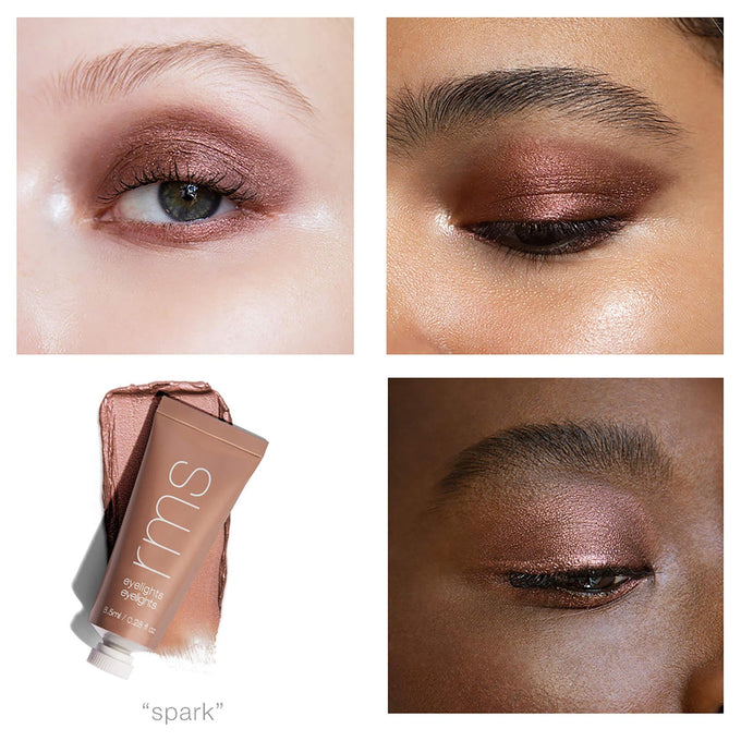 Eyelights Cream Eyeshadow - Makeup - RMS Beauty - RMS_EL2_EYELIGHTS_SPARK_816248025015_EYE_SWATCH - The Detox Market | Spark - Bronzed plum with a hint of violet