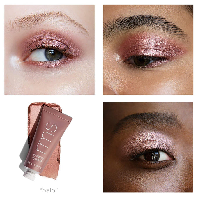 Eyelights Cream Eyeshadow - Makeup - RMS Beauty - RMS_EL6_EYELIGHTS_HALO_816248025053_EYE_SWATCH - The Detox Market | Halo - Rich ruby brown