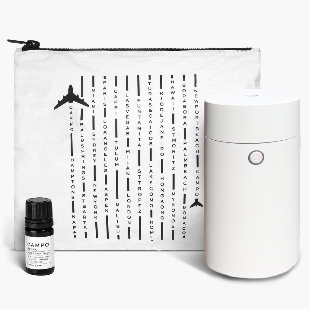 CAMPO-Essential Oil Diffuser Kit - White Travel + Relax Blend-