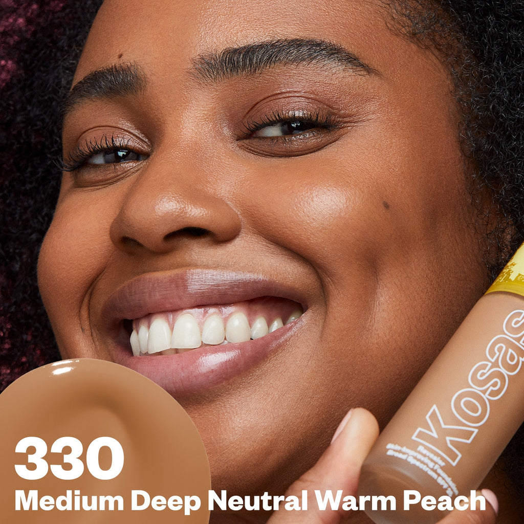 Revealer Skin Improving Foundation SPF 25 - Makeup - Kosas - s2512184-av-03 - The Detox Market | Medium Deep Neutral Warm 330