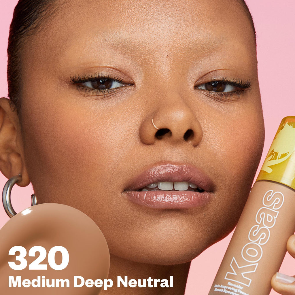 Revealer Skin Improving Foundation SPF 25 - Makeup - Kosas - s2512192-av-03 - The Detox Market | Medium Deep Neutral 320