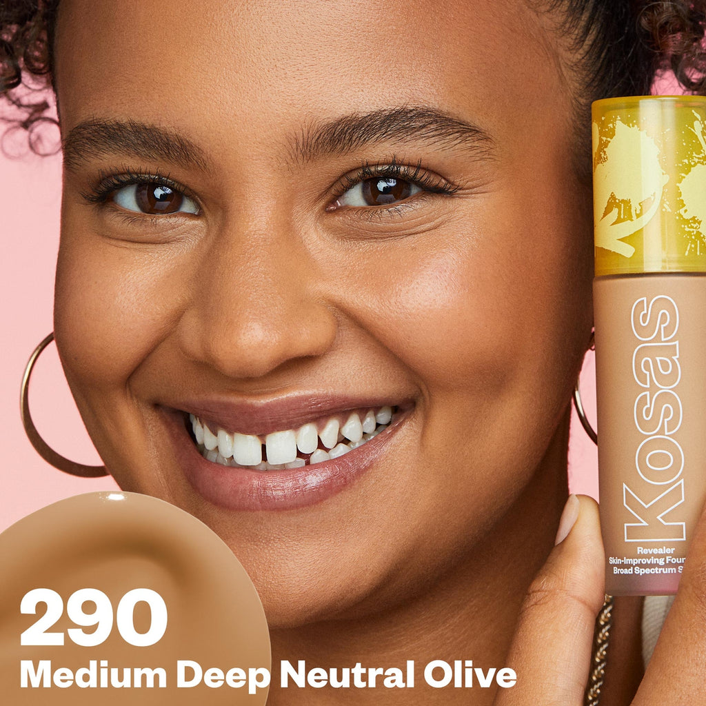 Revealer Skin Improving Foundation SPF 25 - Makeup - Kosas - s2512226-av-03 - The Detox Market | Medium Deep Neutral Olive 290